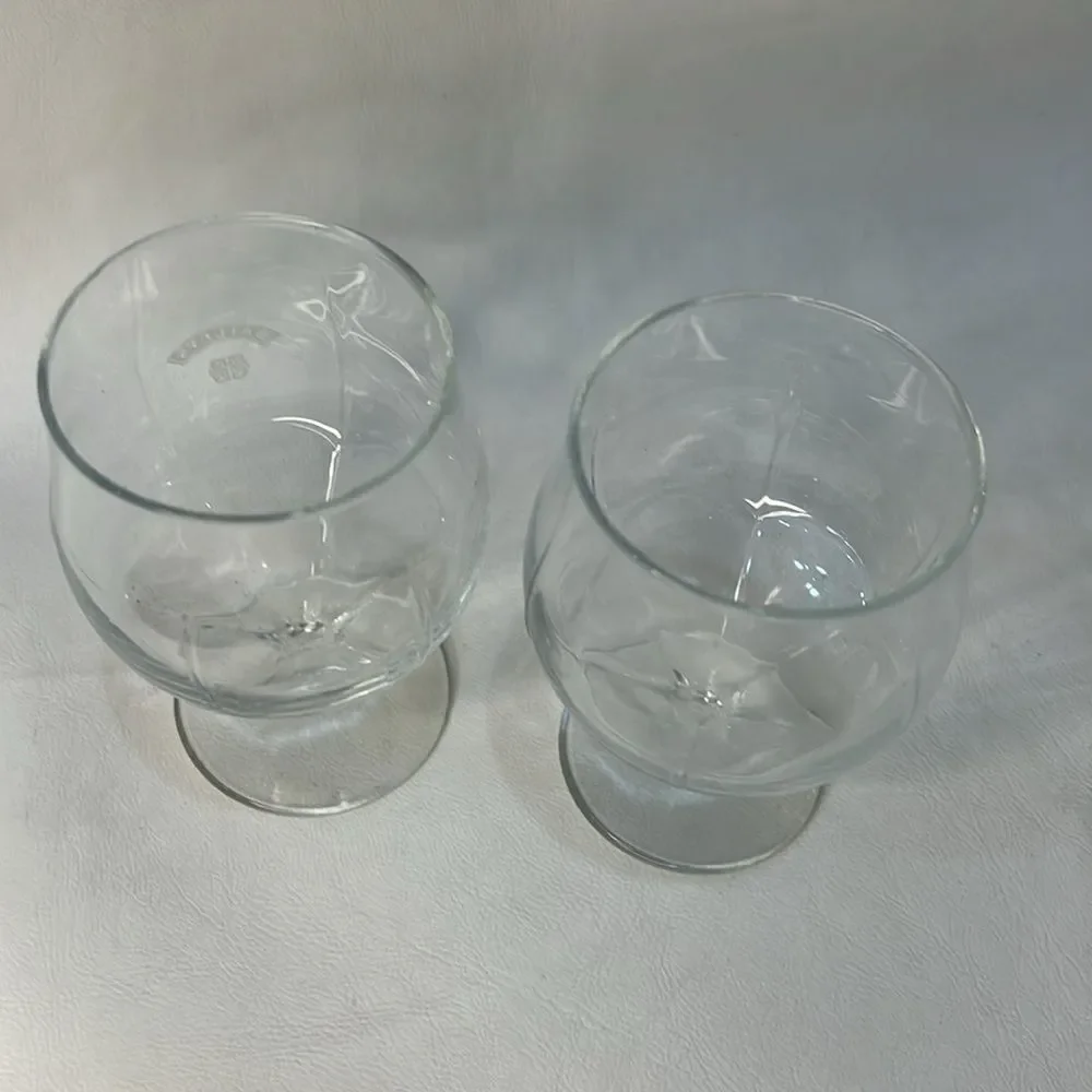 Baileys Irish Cream Liqueur Glasses 6 Oz Set 2 Stamp Logo 4 1/4 Tall 2 1/4 Round